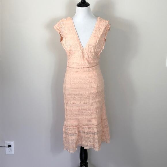 Foxiedoxie Makayla Flutter Trim Lace Dress - Picture 4 of 7
